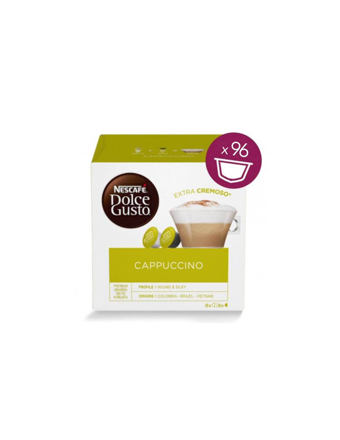 96 capsule Dolce Gusto Nescafè compatibili (CREMOSO) : :  Alimentari e cura della casa