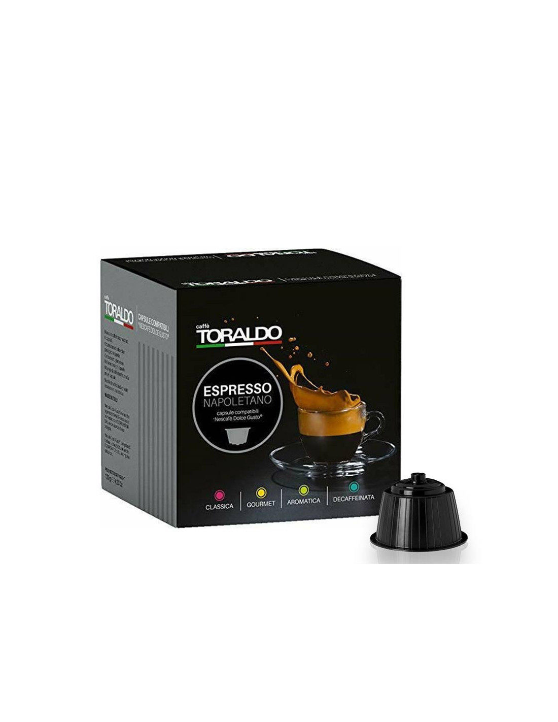 200 capsule Toraldo Caffè miscela DECAFFEINATA compatibili con Nescafè  Dolce Gusto®